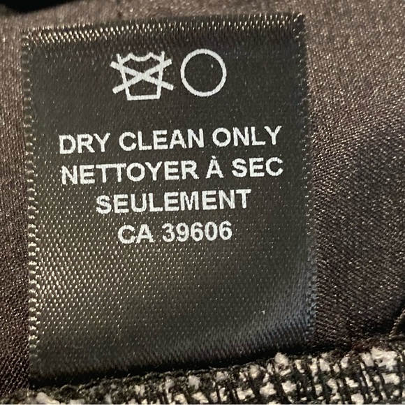 PINK TARTAN Sz 6 Black White Plaid Red Trim Slits at Hem Made in Canada Trousers - Picture 12 of 12